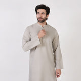 Men's Slim Fit Plain Kurta Shalwar Suit - Olive, Men's Shalwar Kameez, Chase Value, Chase Value