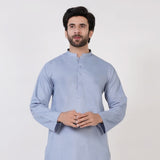 Men's Slim Fit Plain Kurta Shalwar Suit - Grey, Men's Shalwar Kameez, Chase Value, Chase Value
