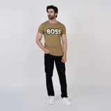 Men's Half Sleeves Printed T-Shirt - Olive Green, Men's T-Shirts & Polos, Chase Value, Chase Value