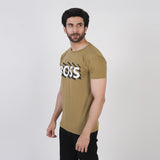 Men's Half Sleeves Printed T-Shirt - Olive Green, Men's T-Shirts & Polos, Chase Value, Chase Value