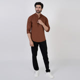 Eminent Men's Casual Plain Shirt - Coffee, Men's Shirts, Eminent, Chase Value