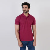 Men's Valuable Basic Polo HS T-Shirt Logo - Maroon, Men's T-Shirts & Polos, Chase Value, Chase Value