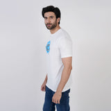 Men's Printed Half Sleeves T-Shirt - White, Men's T-Shirts & Polos, Chase Value, Chase Value