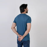 Men's Half Sleeves Printed T-Shirt - Steel Green, Men's T-Shirts & Polos, Chase Value, Chase Value