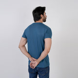 Men's Half Sleeves Printed T-Shirt - Steel Green, Men's T-Shirts & Polos, Chase Value, Chase Value