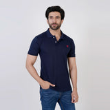 Men's Half Sleeves Polo T-Shirt - Navy Blue, Men's T-Shirts & Polos, Chase Value, Chase Value