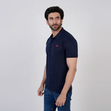 Men's Half Sleeves Polo T-Shirt - Navy Blue, Men's T-Shirts & Polos, Chase Value, Chase Value