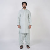 Men's Slim Fit Plain Kurta Shalwar Suit - Mint Green, Men's Shalwar Kameez, Chase Value, Chase Value