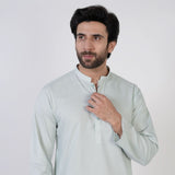 Men's Slim Fit Plain Kurta Shalwar Suit - Mint Green, Men's Shalwar Kameez, Chase Value, Chase Value