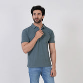 Men's Half Sleeves Polo T-Shirt - Grey, Men's T-Shirts & Polos, Chase Value, Chase Value