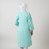 Women's Dyed Kurti - Cyan, Women Ready Kurtis, Chase Value, Chase Value