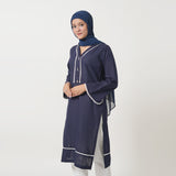 Women's Dyed Kurti - Navy Blue, Women Ready Kurtis, Chase Value, Chase Value