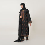 Women's Cotton Embroidered 2Pcs Suit - Black, Women Shalwar Suits, Chase Value, Chase Value