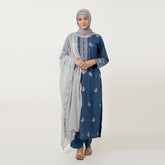 Women's Cotton Embroidered 2Pcs Suit - Dark Blue, Women Shalwar Suits, Chase Value, Chase Value
