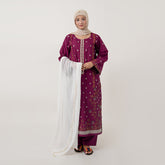 Women's Cotton Embroidered 2Pcs Suit - Maroon, Women Shalwar Suits, Chase Value, Chase Value