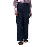 Women's Cargo Denim - Blue, Women Pants & Tights, Chase Value, Chase Value