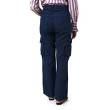 Women's Cargo Denim - Blue, Women Pants & Tights, Chase Value, Chase Value