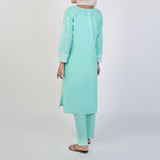 Women's Cotton Embroidered 2Pcs Suit - Cyan, Women Shalwar Suits, Chase Value, Chase Value