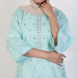 Women's Fancy 2 Pcs Suit - Sea Green, Women Shalwar Suits, Chase Value, Chase Value