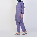 Women's Printed Stitched 2 PCS Suit - Purple, Women Shalwar Suits, Chase Value, Chase Value