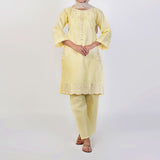 Women's Fancy 2 Pcs Suit - Lemon, Women Shalwar Suits, Chase Value, Chase Value