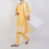 Women's Cotton Embroidered 2Pcs Suit - Yellow, Women Shalwar Suits, Chase Value, Chase Value