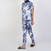 Women's Printed Half Sleeves Suit - Navy Blue, Women Co-Ord Set, Chase Value, Chase Value