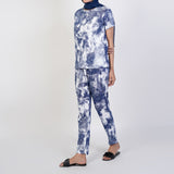 Women's Printed Half Sleeves Suit - Navy Blue, Women Co-Ord Set, Chase Value, Chase Value