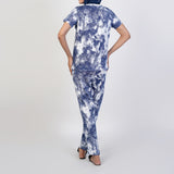 Women's Printed Half Sleeves Suit - Navy Blue, Women Co-Ord Set, Chase Value, Chase Value