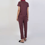 Women's Printed Half Sleeves Suit - Maroon, Women Co-Ord Set, Chase Value, Chase Value