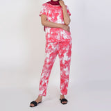 Women's Printed Half Sleeves Suit - Red, Women Co-Ord Set, Chase Value, Chase Value