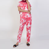 Women's Printed Half Sleeves Suit - Red, Women Co-Ord Set, Chase Value, Chase Value