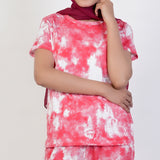 Women's Printed Half Sleeves Suit - Red, Women Co-Ord Set, Chase Value, Chase Value