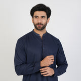 Eminent Men's Trim Fit Embroided Shalwar Suit - Navy Blue, Men's Shalwar Kameez, Eminent, Chase Value