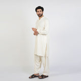 Eminent Men's Trim Fit Embroided Shalwar Suit - Off White, Men's Shalwar Kameez, Eminent, Chase Value