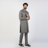 Eminent Men's Trim Fit Kurta Pajama - Charcoal Grey, Men's Shalwar Kameez, Eminent, Chase Value