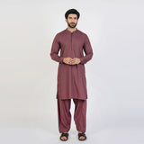 Eminent Men's Trim Fit Embroidered Shalwar Suit - Choco Brown, Men's Shalwar Kameez, Eminent, Chase Value