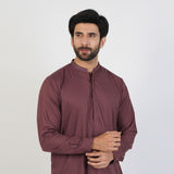 Eminent Men's Trim Fit Embroidered Shalwar Suit - Choco Brown, Men's Shalwar Kameez, Eminent, Chase Value