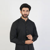 Eminent Men's Trim Fit Plain Shalwar Suits - Jet Black, Men's Shalwar Kameez, Eminent, Chase Value