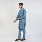 Eminent Men's Trim Fit Kurta Pajama - Denim Blue, Men's Shalwar Kameez, Eminent, Chase Value