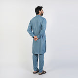 Eminent Men's Trim Fit Kurta Pajama - Denim Blue, Men's Shalwar Kameez, Eminent, Chase Value
