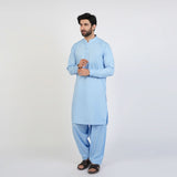 Eminent Men's Trim Fit Plain Shalwar Suits - Sky Blue, Men's Shalwar Kameez, Eminent, Chase Value