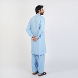 Eminent Men's Trim Fit Plain Shalwar Suits - Sky Blue, Men's Shalwar Kameez, Eminent, Chase Value