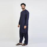 Eminent Men's Trim Fit Embrioded Shalwar Suit - Navy Blue, Men's Shalwar Kameez, Eminent, Chase Value