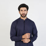 Eminent Men's Trim Fit Embrioded Shalwar Suit - Navy Blue, Men's Shalwar Kameez, Eminent, Chase Value