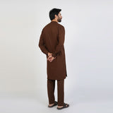 Eminent Men's Kurta Pajama Fancy Suit - Dark Brown, Men's Shalwar Kameez, Eminent, Chase Value