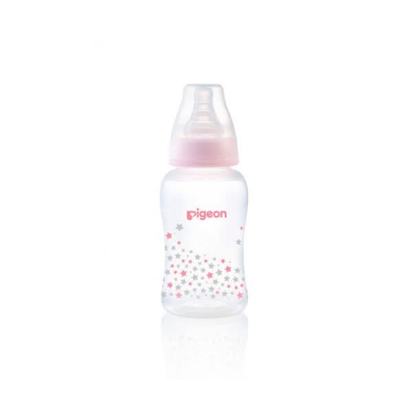 Pigeon Pp Stream Line Printed Bottle 150ML - Pink, Feeding Supplies, Pigeon, Chase Value