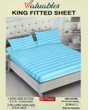 Valuables Printed Fitted Cotton Double Bedsheet with 2 Pillow Covers 180x102, Double Size Bed Sheet, Chase Value, Chase Value