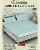 Valuables Printed Fitted Cotton Double Bedsheet with 2 Pillow Covers 180x102, Double Size Bed Sheet, Chase Value, Chase Value