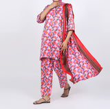 Shataj Febron Wash & Wear Unstitched Printed 3Pcs Suit - A8, Women, 3Pcs Shalwar Suit, Shataj, Chase Value